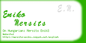 eniko mersits business card